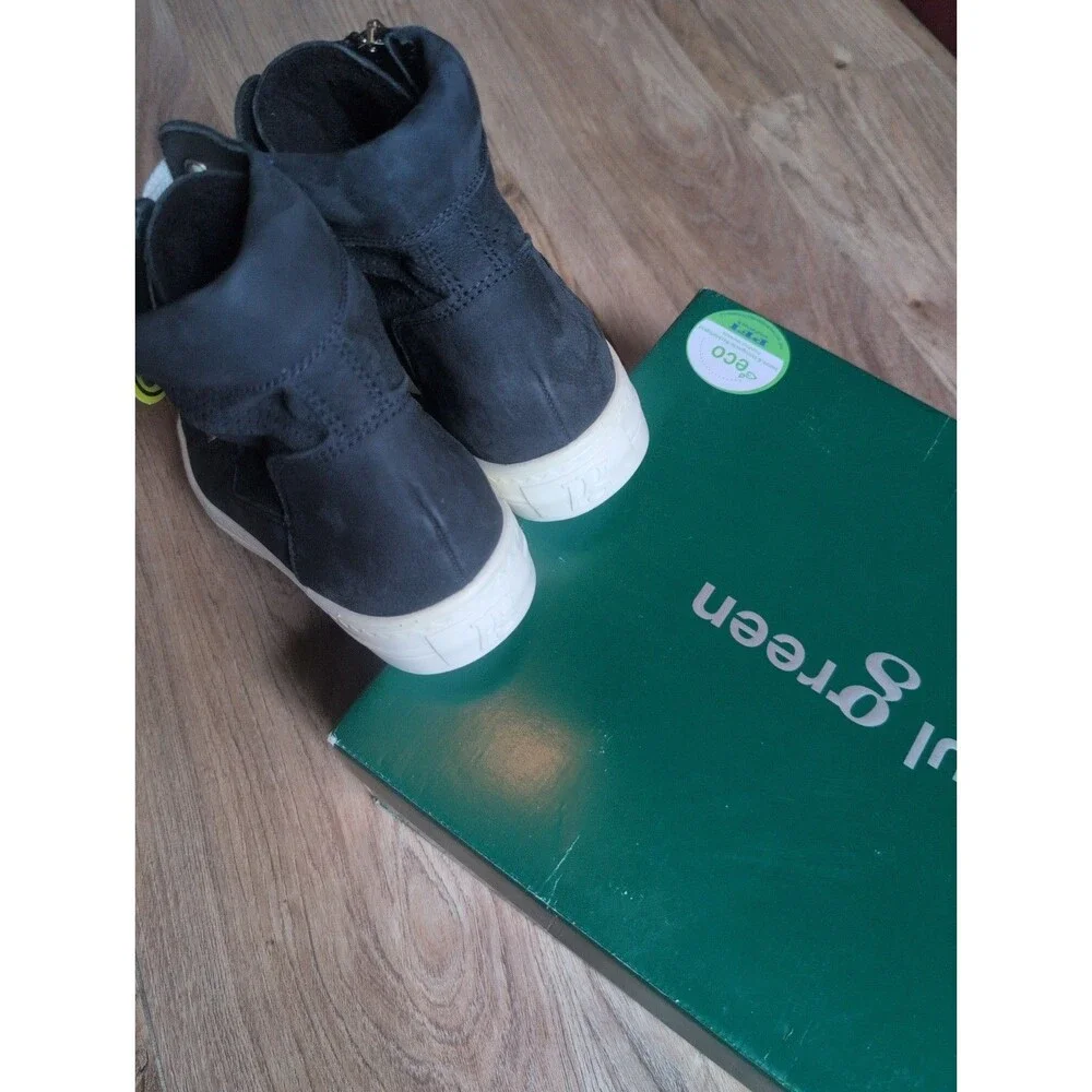 Paul Green Mac High Top Navy Suede Sneakers Womens 7 Lightweight Comfort